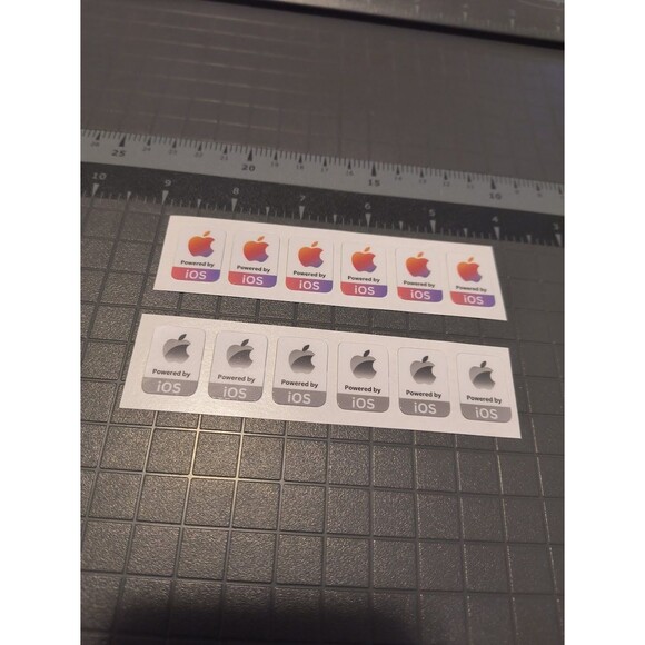 Apple iOS iPhone iPad Tablet Smartphone Sticker / Decal / Badge (6 Pack) - Picture 2 of 6